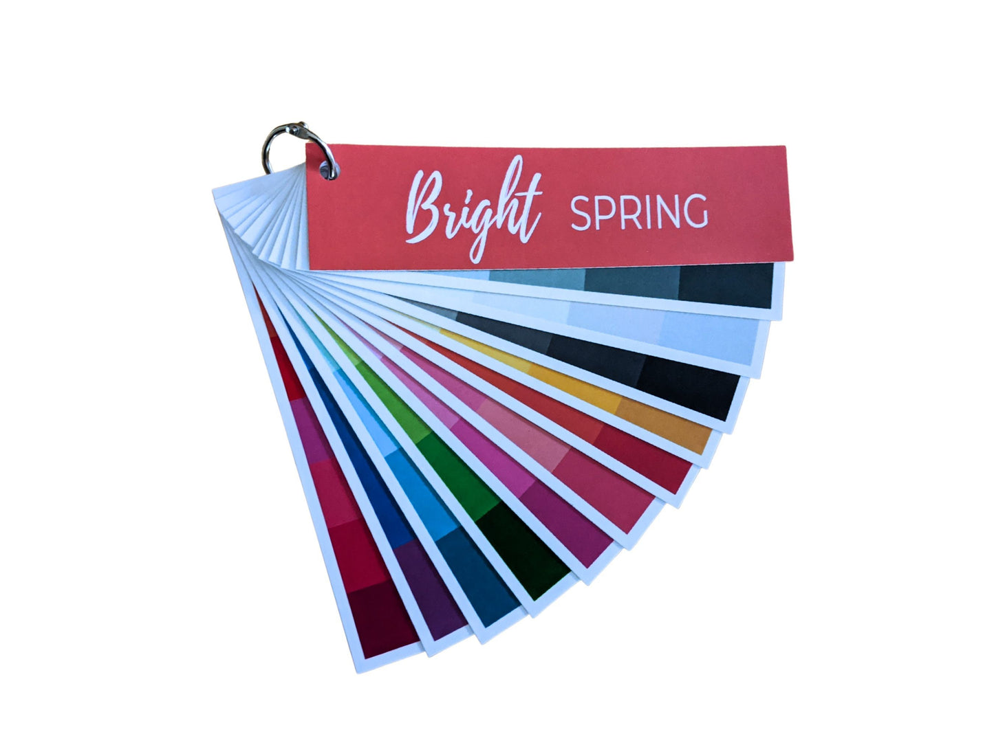 Bright Spring color palette fan