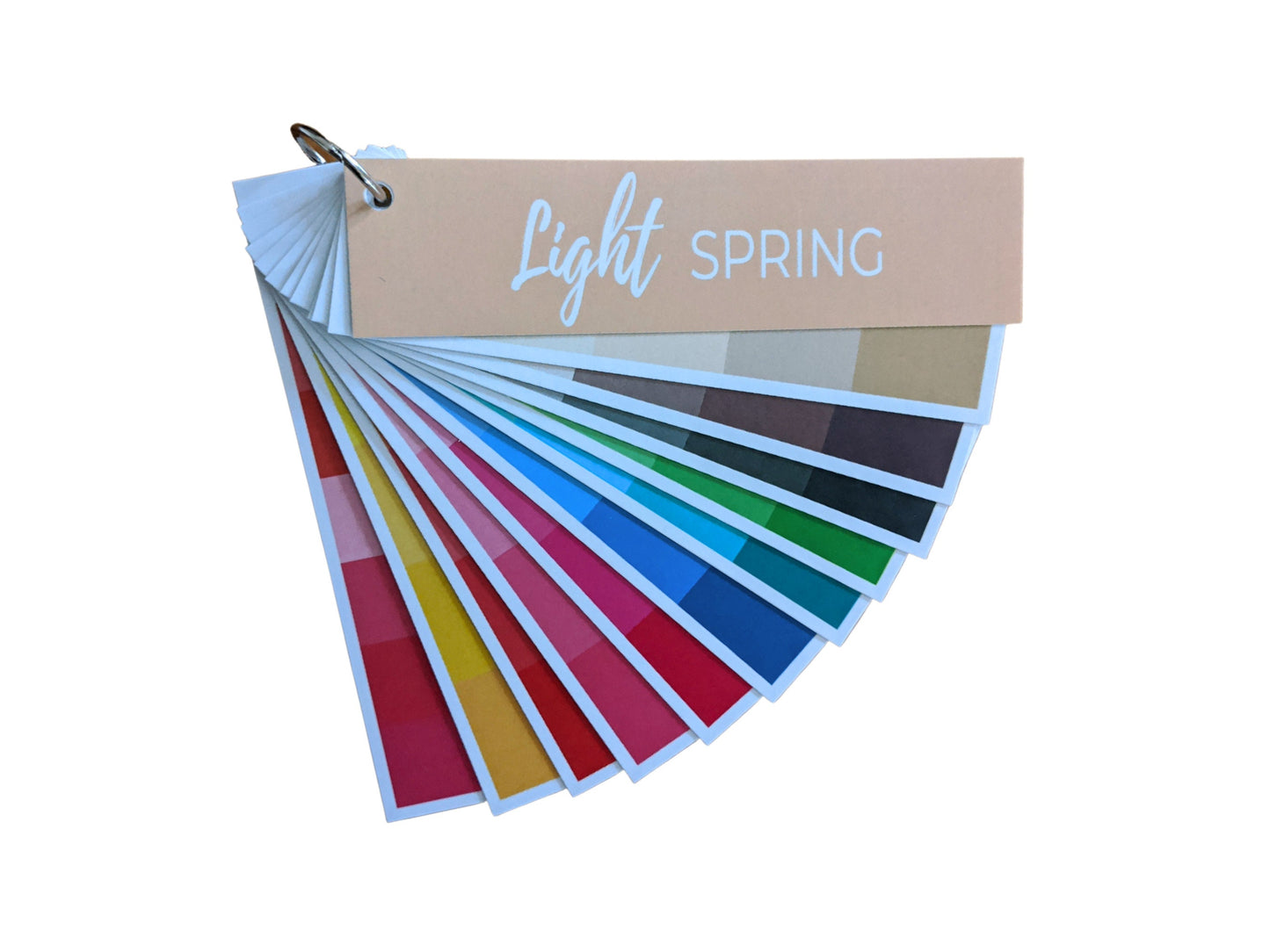 Light Spring color palette fan