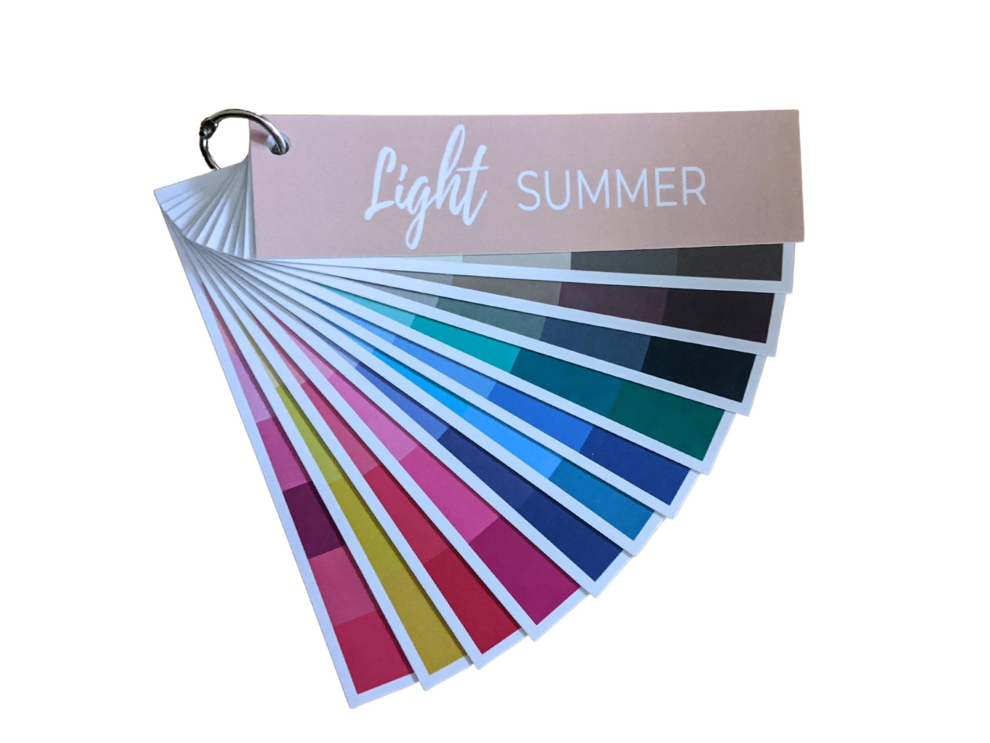 Light Summer color palette fan