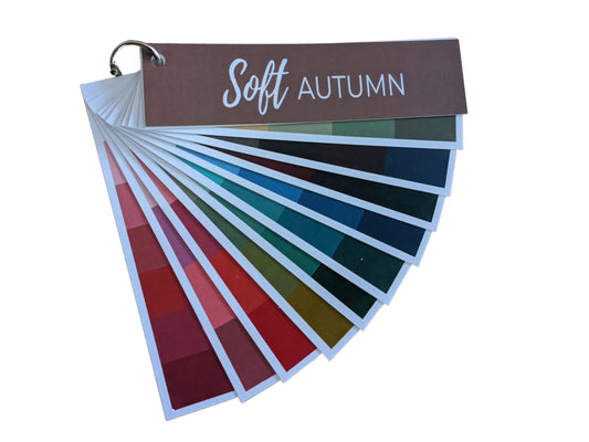 Soft Autumn color palette fan