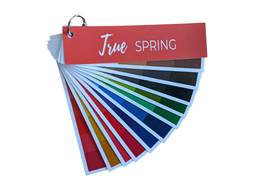 True Spring color palette fan