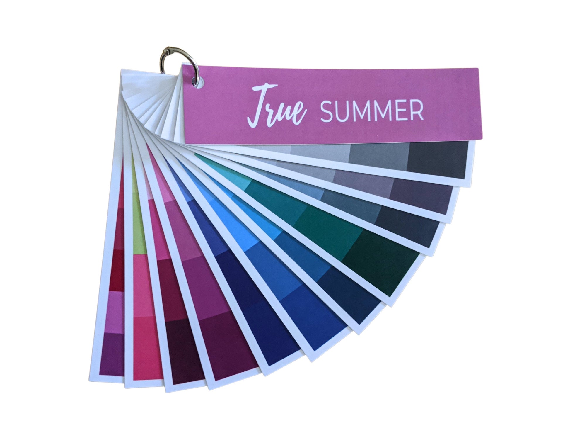 True Summer color palette fan